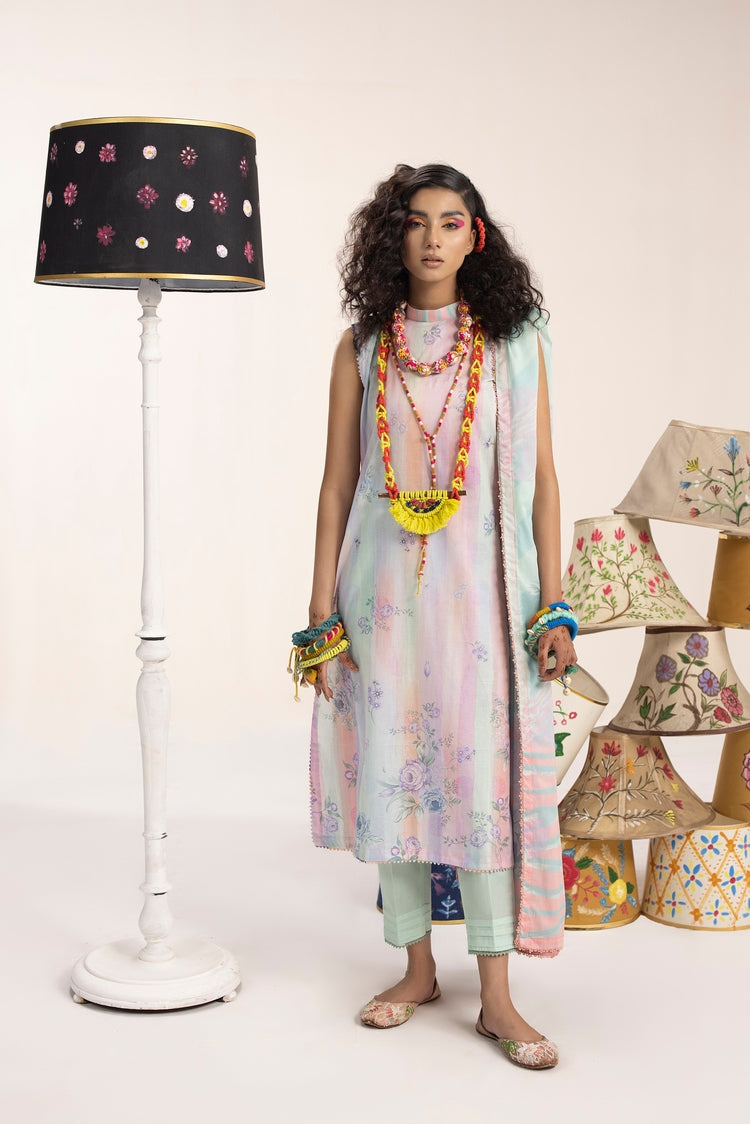 Picture of Ellena - 3-PC Unstitched Digital Printed Lawn Suit - Available at Raja Sahib