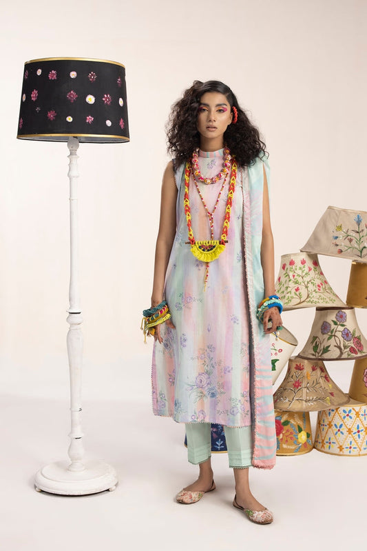 Picture of Ellena - 3-PC Unstitched Digital Printed Lawn Suit - Available at Raja Sahib