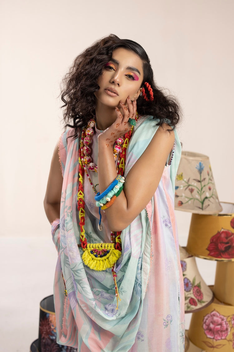 Picture of Ellena - 3-PC Unstitched Digital Printed Lawn Suit - Available at Raja Sahib