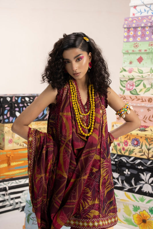 Picture of Ellena - 3-PC Unstitched Digital Printed Lawn Suit - Available at Raja Sahib