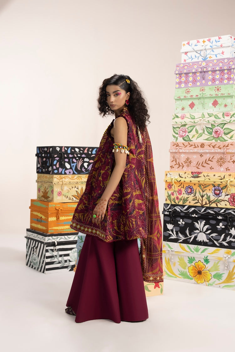 Picture of Ellena - 3-PC Unstitched Digital Printed Lawn Suit - Available at Raja Sahib