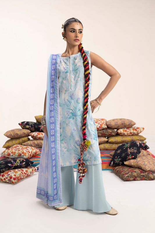 Picture of Ellena - 3-PC Unstitched Digital Printed Lawn Suit - Available at Raja Sahib