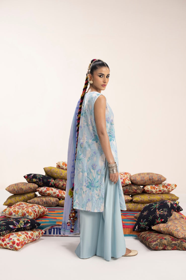 Picture of Ellena - 3-PC Unstitched Digital Printed Lawn Suit - Available at Raja Sahib