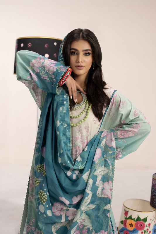 Picture of Ellena - 3-PC Unstitched Digital Printed Lawn Suit - Available at Raja Sahib
