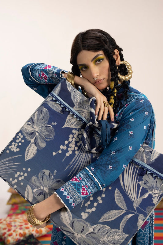 Picture of Ellena - 3-PC Unstitched Digital Printed Lawn Suit - Available at Raja Sahib