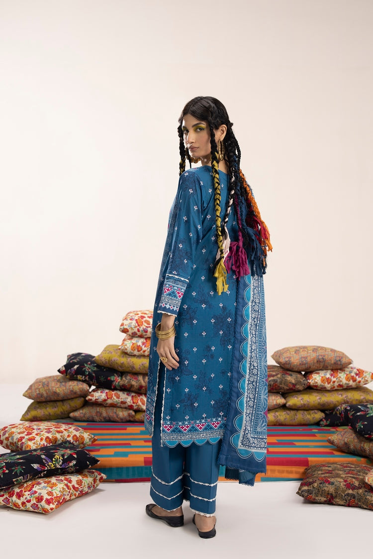 Picture of Ellena - 3-PC Unstitched Digital Printed Lawn Suit - Available at Raja Sahib
