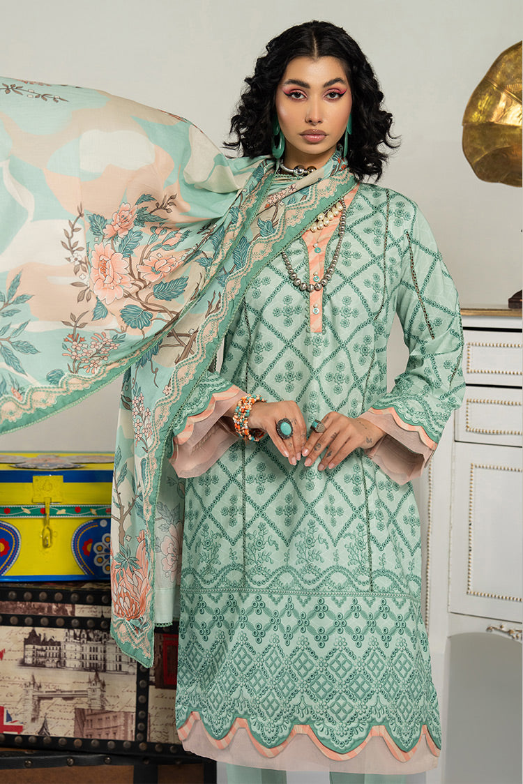 Picture of Ellena - 3-PC Unstitched Digital Printed Lawn Suit - Available at Raja Sahib
