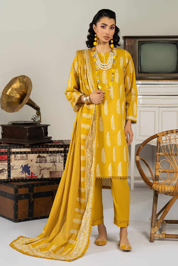 Picture of Ellena - 3-PC Unstitched Digital Printed Lawn Suit - Available at Raja Sahib
