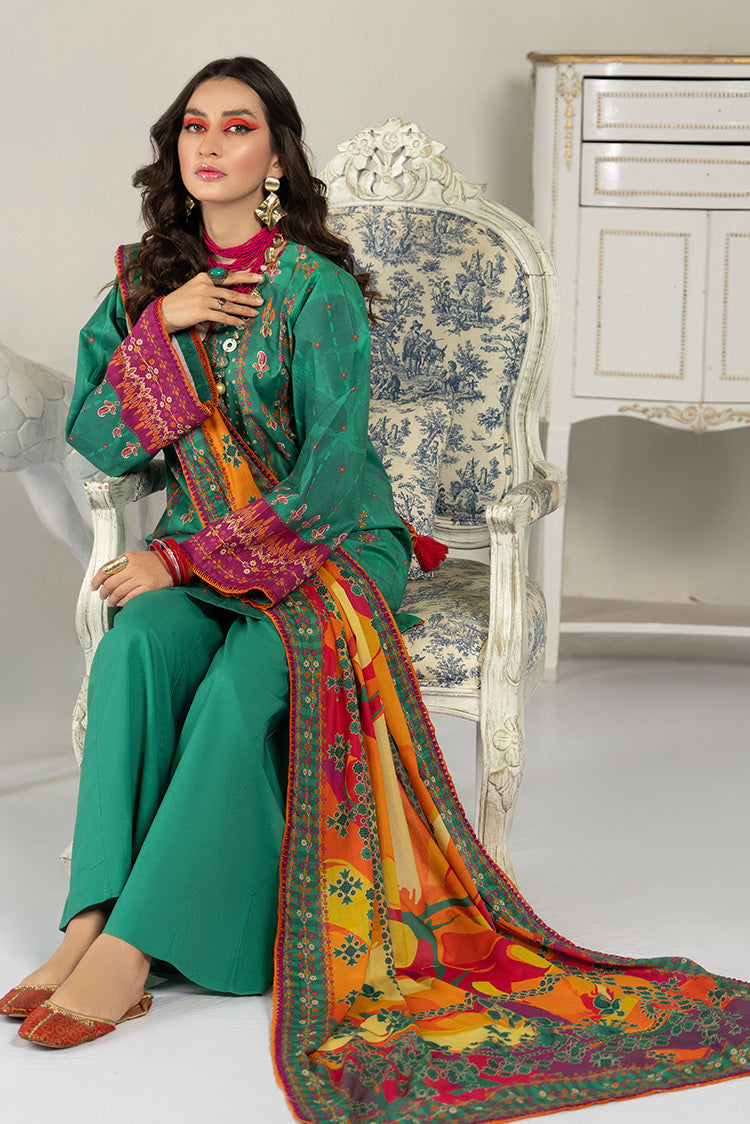 Picture of Ellena - 3-PC Unstitched Digital Printed Lawn Suit - Available at Raja Sahib