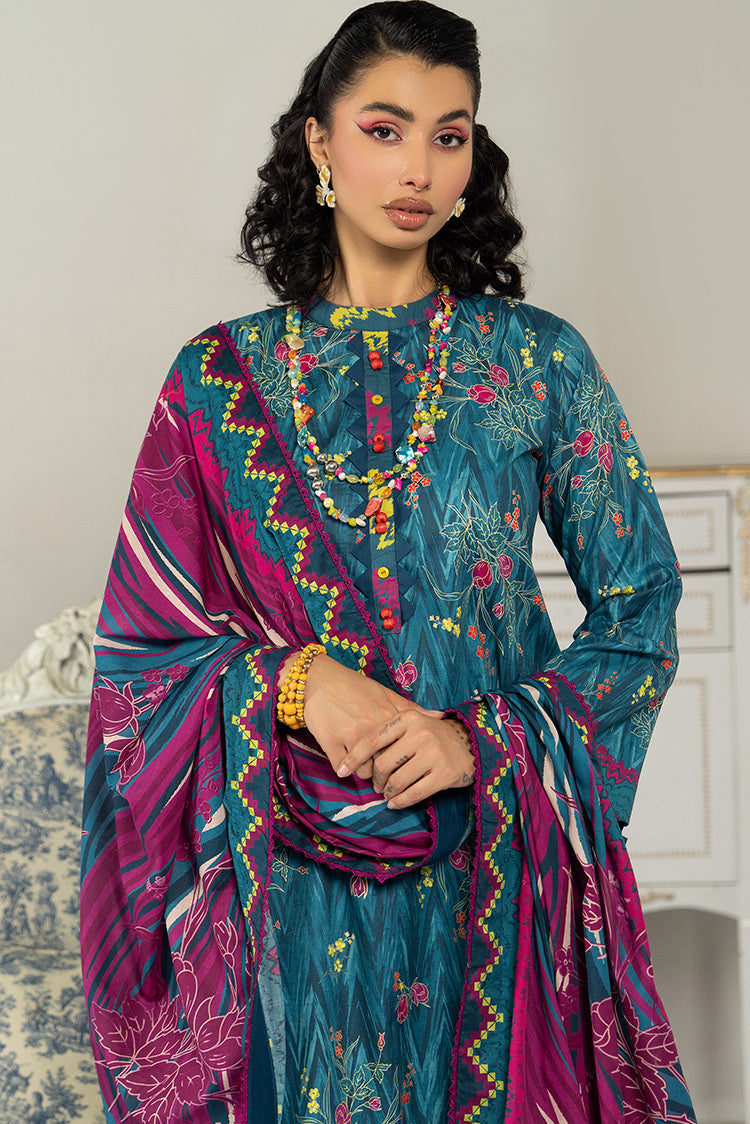 Picture of Ellena - 3-PC Unstitched Digital Printed Lawn Suit - Available at Raja Sahib