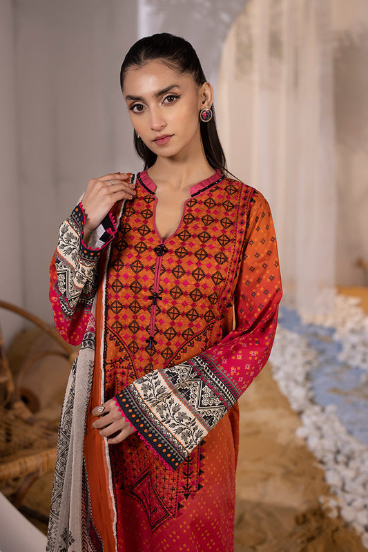 Picture of Ellena - 3-PC Unstitched Embroidered Lawn Suit - Available at Raja Sahib