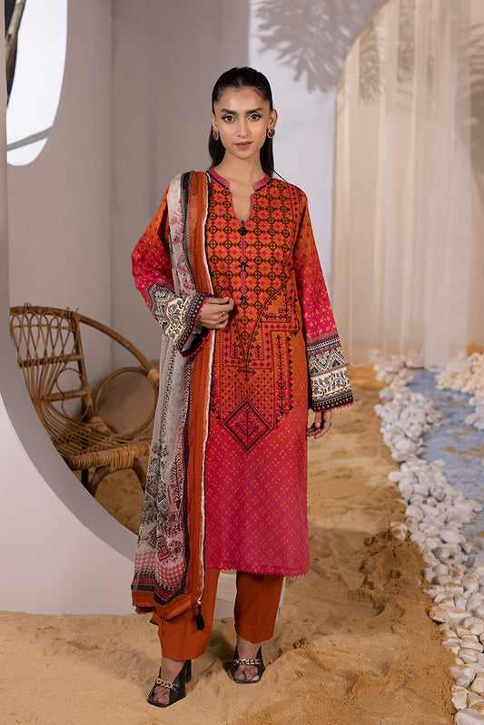 Picture of Ellena - 3-PC Unstitched Embroidered Lawn Suit - Available at Raja Sahib