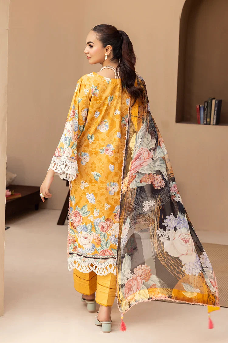 Picture of Ellena - 3-PC Unstitched Embroidered Chikankari Lawn Suit - Available at Raja Sahib