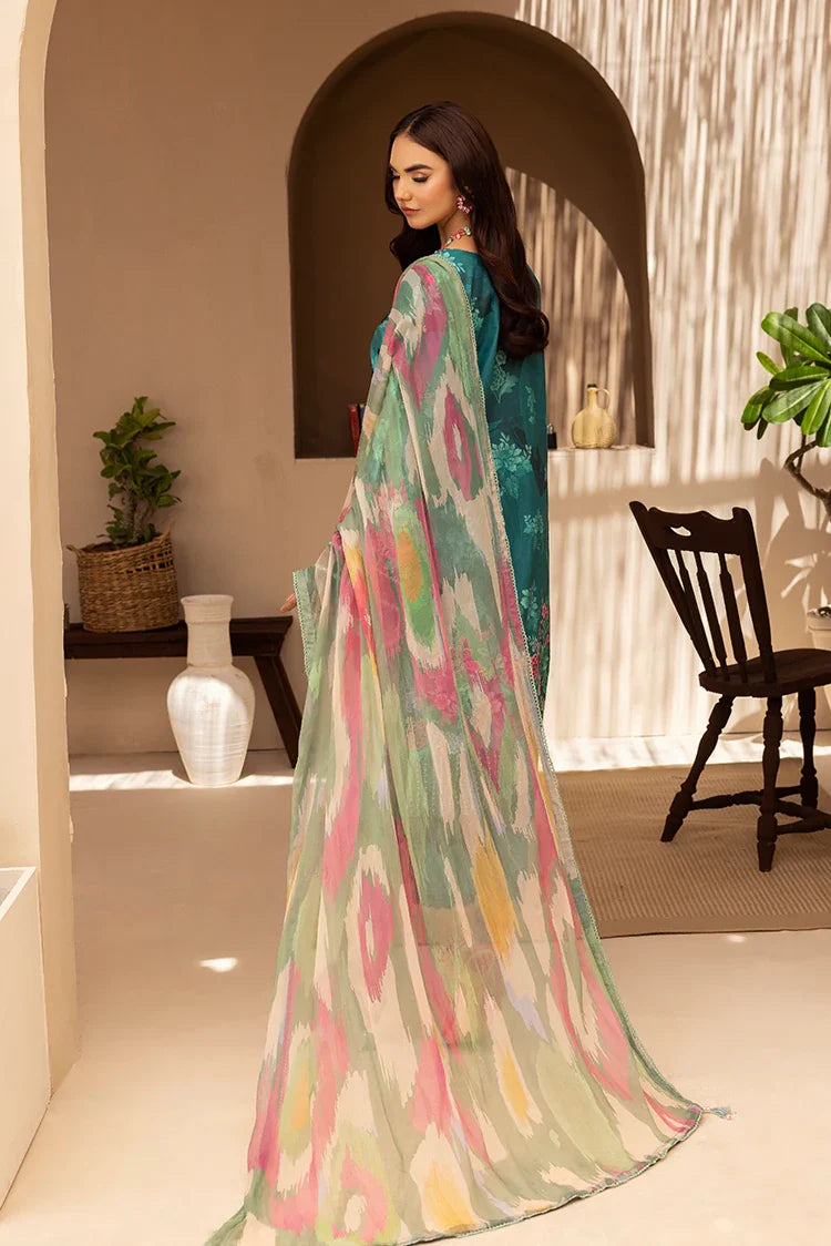 Picture of Ellena - 3-PC Unstitched Embroidered Chikankari Lawn Suit - Available at Raja Sahib