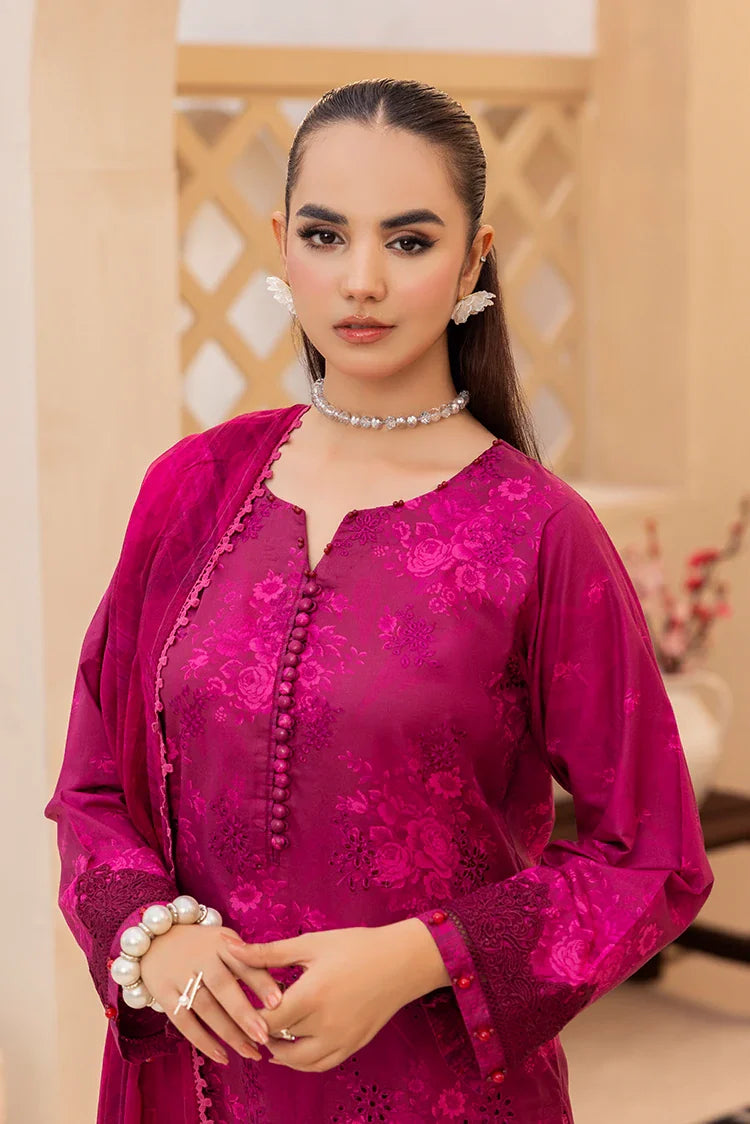 Picture of Ellena - 3-PC Unstitched Embroidered Chikankari Lawn Suit - Available at Raja Sahib