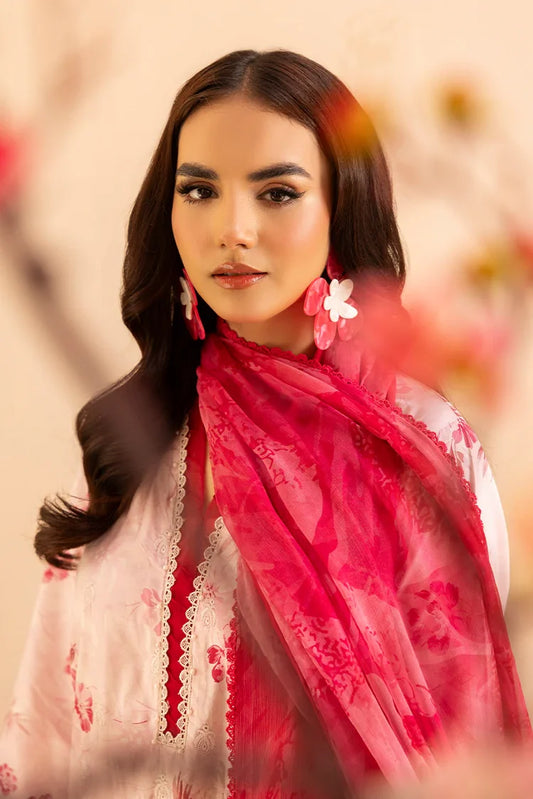 Picture of Ellena - 3-PC Unstitched Embroidered Chikankari Lawn Suit - Available at Raja Sahib