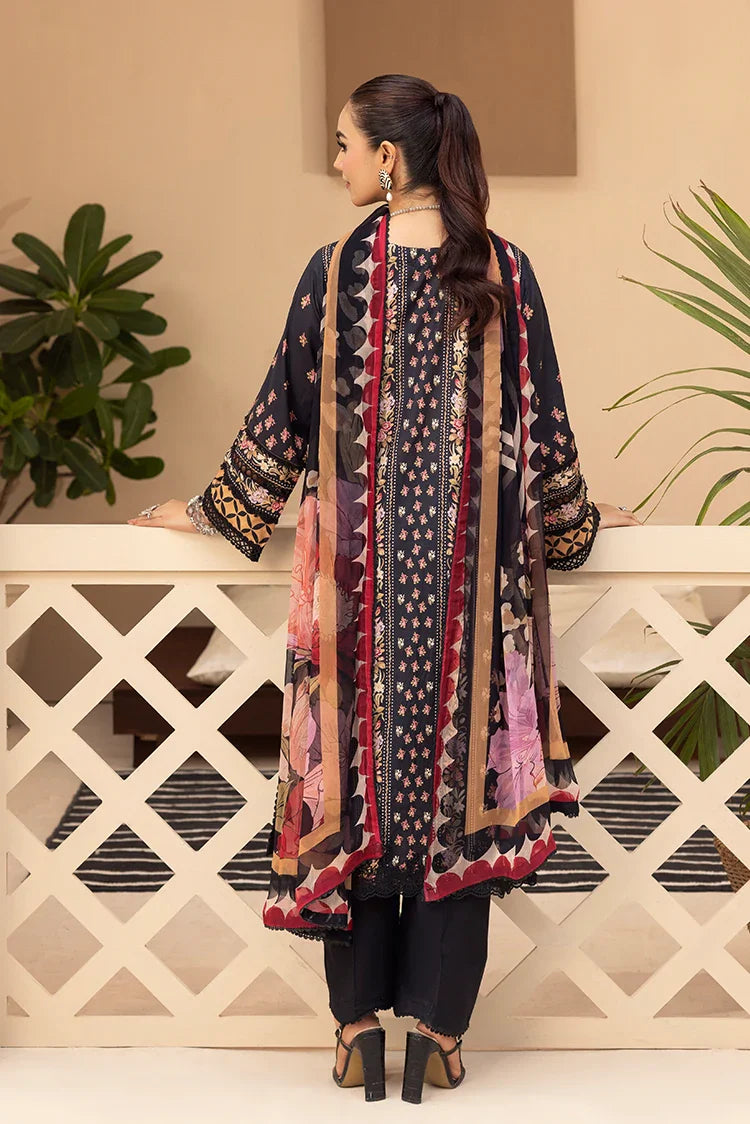 Picture of Ellena - 3-PC Unstitched Embroidered Chikankari Lawn Suit - Available at Raja Sahib