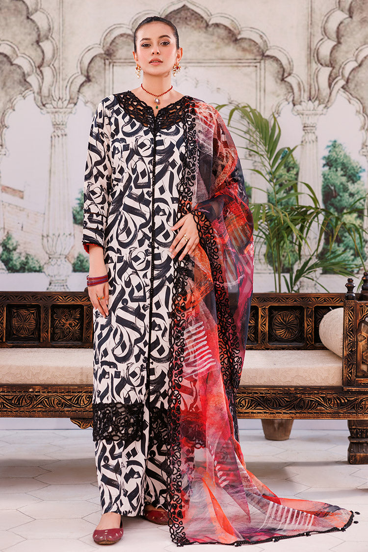 Picture of Ellena - 3-PC Unstitched Digital Printed Lawn Suit - Available at Raja Sahib
