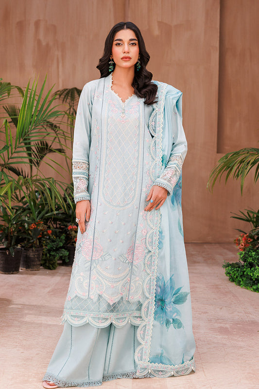 Picture of Ellena - 3-PC Unstitched Embroidered Chikankari Lawn Suit - Available at Raja Sahib