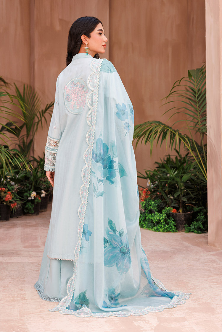 Picture of Ellena - 3-PC Unstitched Embroidered Chikankari Lawn Suit - Available at Raja Sahib
