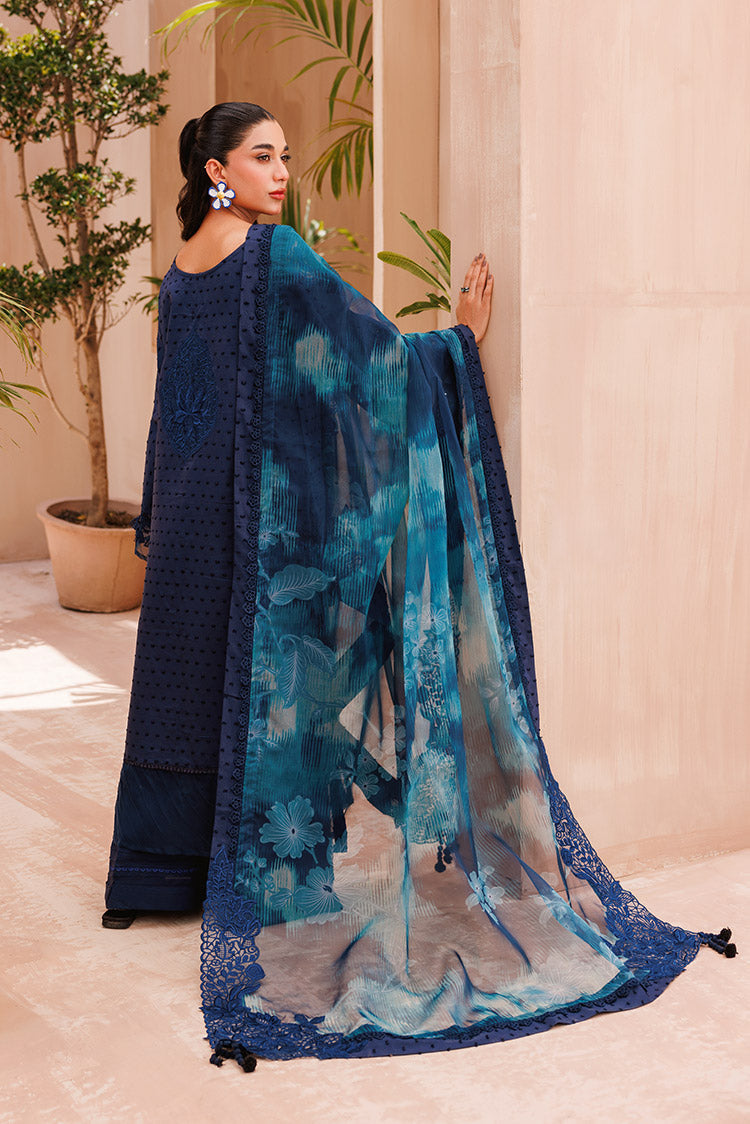 Picture of Ellena - 3-PC Unstitched Embroidered Chikankari Lawn Suit - Available at Raja Sahib