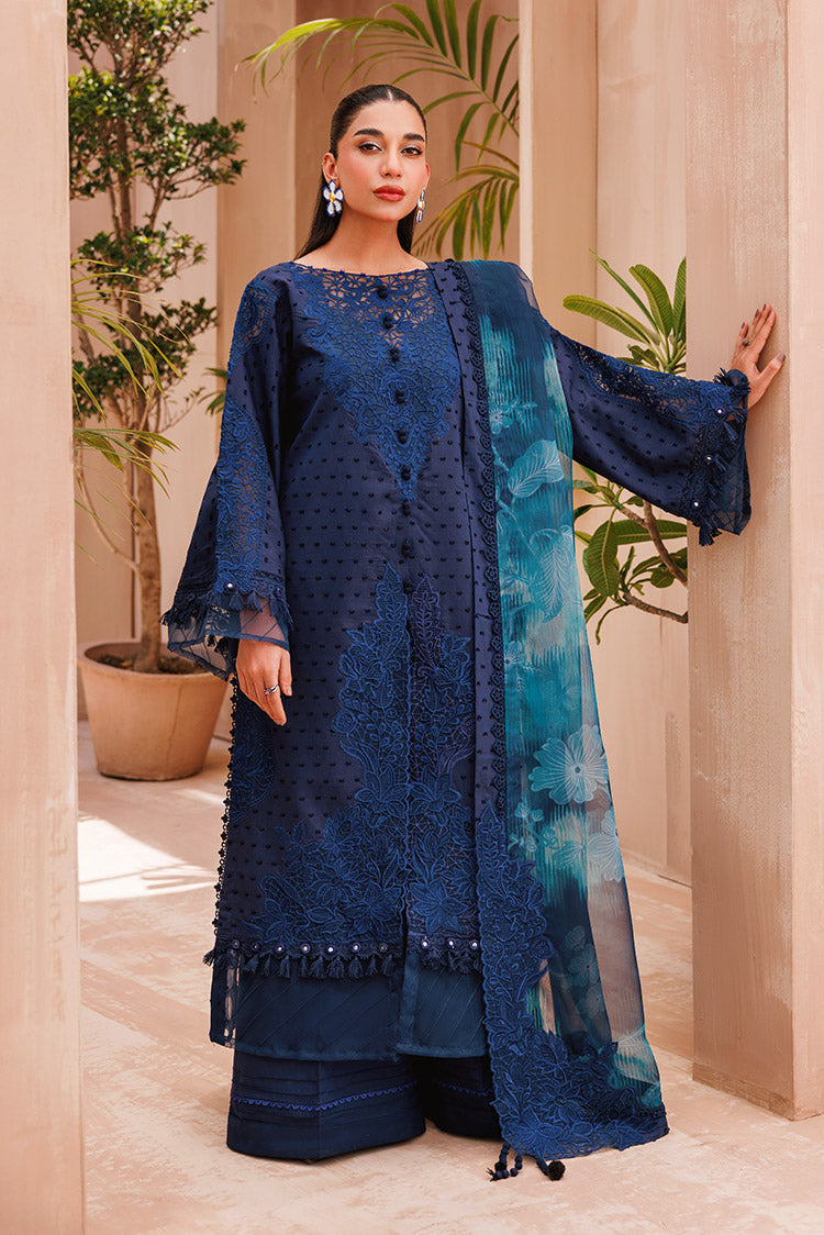 Picture of Ellena - 3-PC Unstitched Embroidered Chikankari Lawn Suit - Available at Raja Sahib