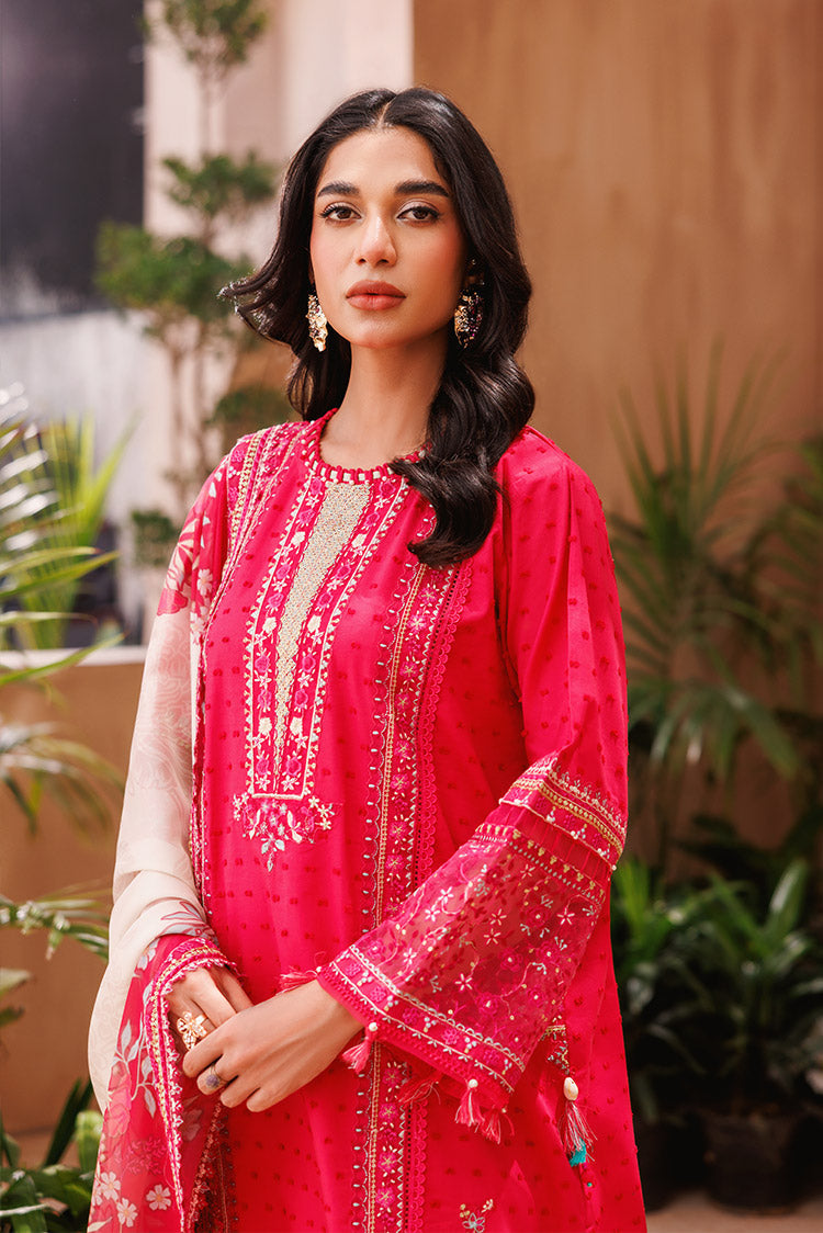 Picture of Ellena - 3-PC Unstitched Embroidered Chikankari Lawn Suit - Available at Raja Sahib