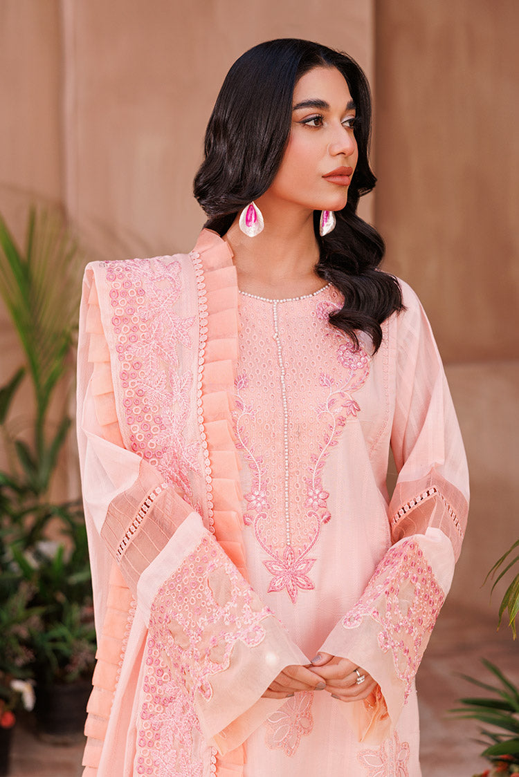 Picture of Ellena - 3-PC Unstitched Embroidered Chikankari Lawn Suit - Available at Raja Sahib