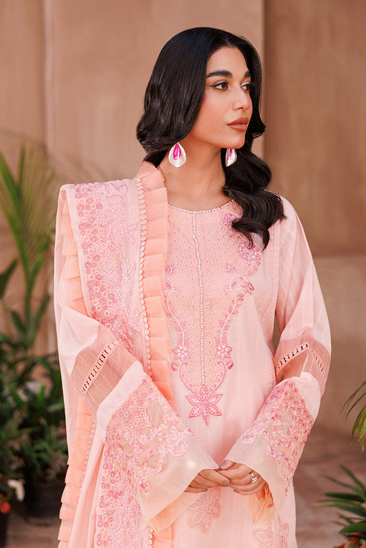 Picture of Ellena - 3-PC Unstitched Embroidered Chikankari Lawn Suit - Available at Raja Sahib