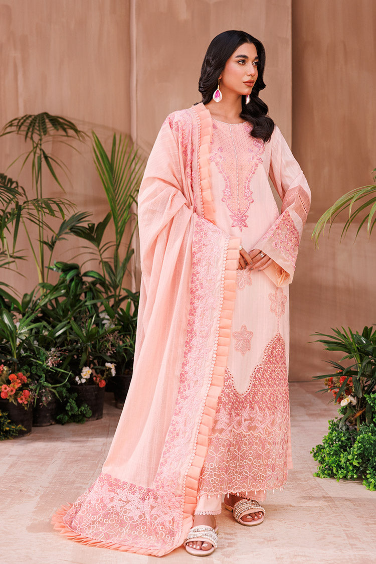 Picture of Ellena - 3-PC Unstitched Embroidered Chikankari Lawn Suit - Available at Raja Sahib