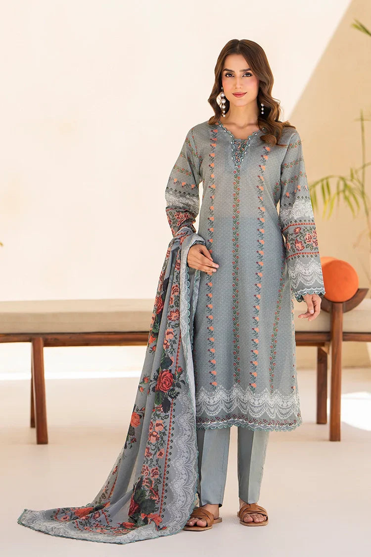 Picture of Ellena - 3-PC Unstitched Printed Lawn Suit - Available at Raja Sahib