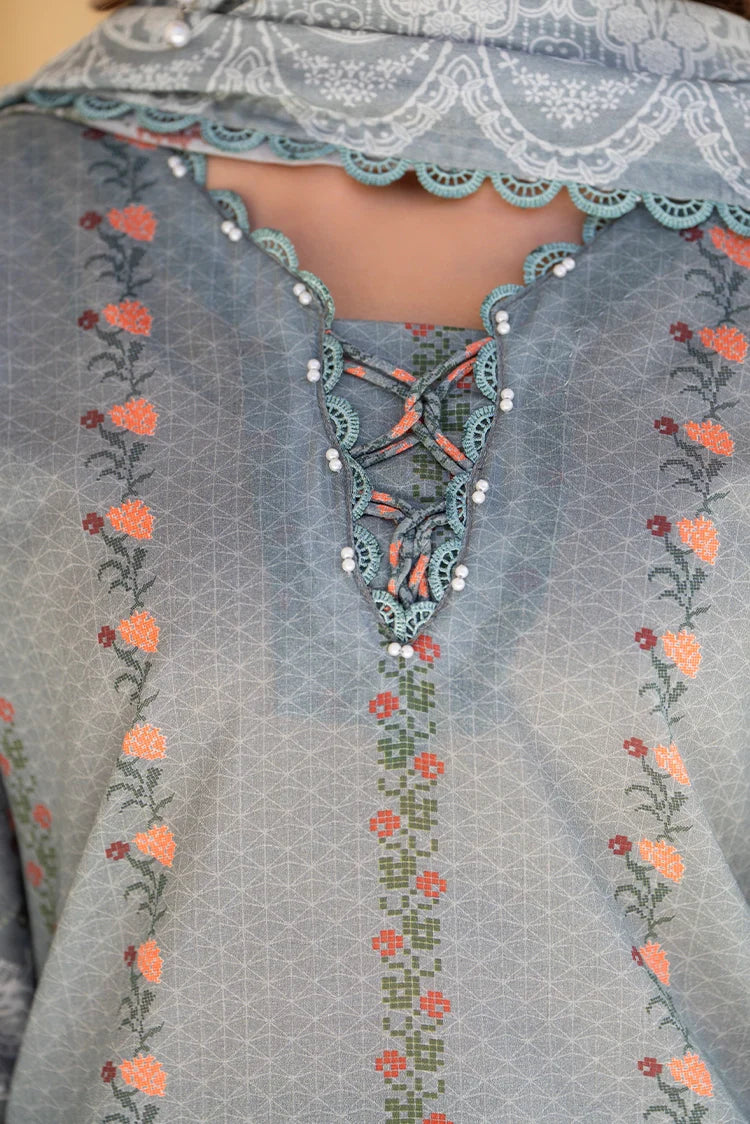 Picture of Ellena - 3-PC Unstitched Printed Lawn Suit - Available at Raja Sahib