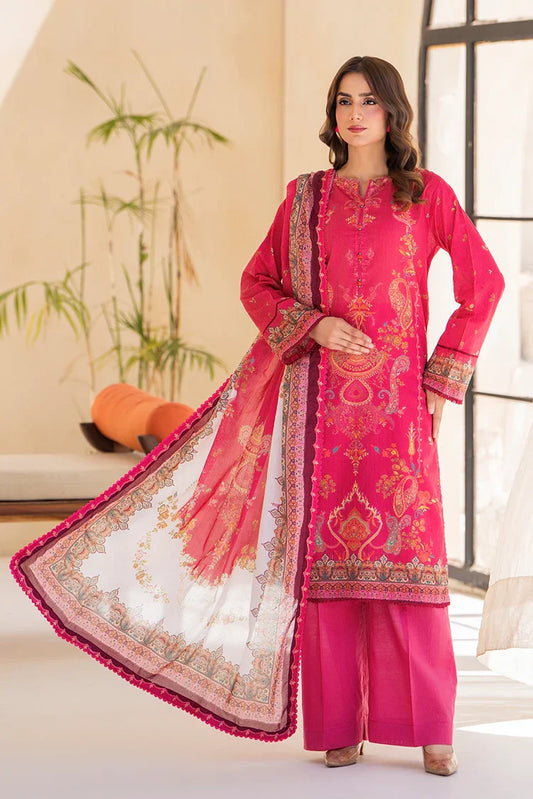 Picture of Ellena - 3-PC Unstitched Printed Lawn Suit - Available at Raja Sahib