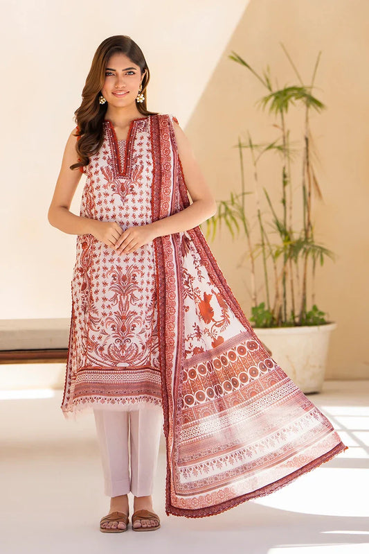 Picture of Ellena - 3-PC Unstitched Printed Lawn Suit - Available at Raja Sahib