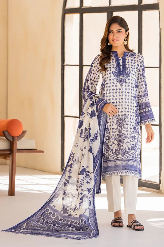 Picture of Ellena - 3-PC Unstitched Printed Lawn Suit - Available at Raja Sahib