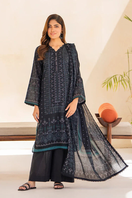 Picture of Ellena - 3-PC Unstitched Printed Lawn Suit - Available at Raja Sahib