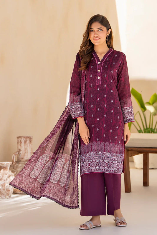Picture of Ellena - 3-PC Unstitched Printed Lawn Suit - Available at Raja Sahib