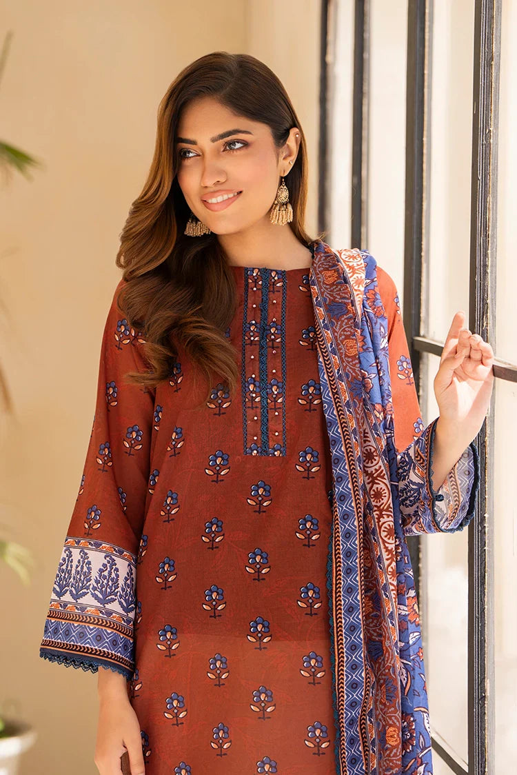 Picture of Ellena - 3-PC Unstitched Printed Lawn Suit - Available at Raja Sahib