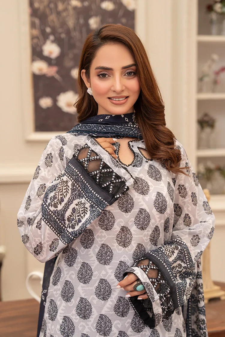 Picture of Ellena - 3-PC Unstitched Printed Lawn Suit - Available at Raja Sahib