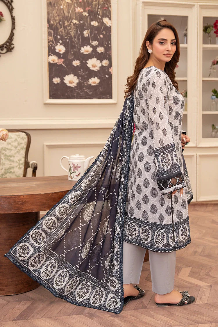 Picture of Ellena - 3-PC Unstitched Printed Lawn Suit - Available at Raja Sahib