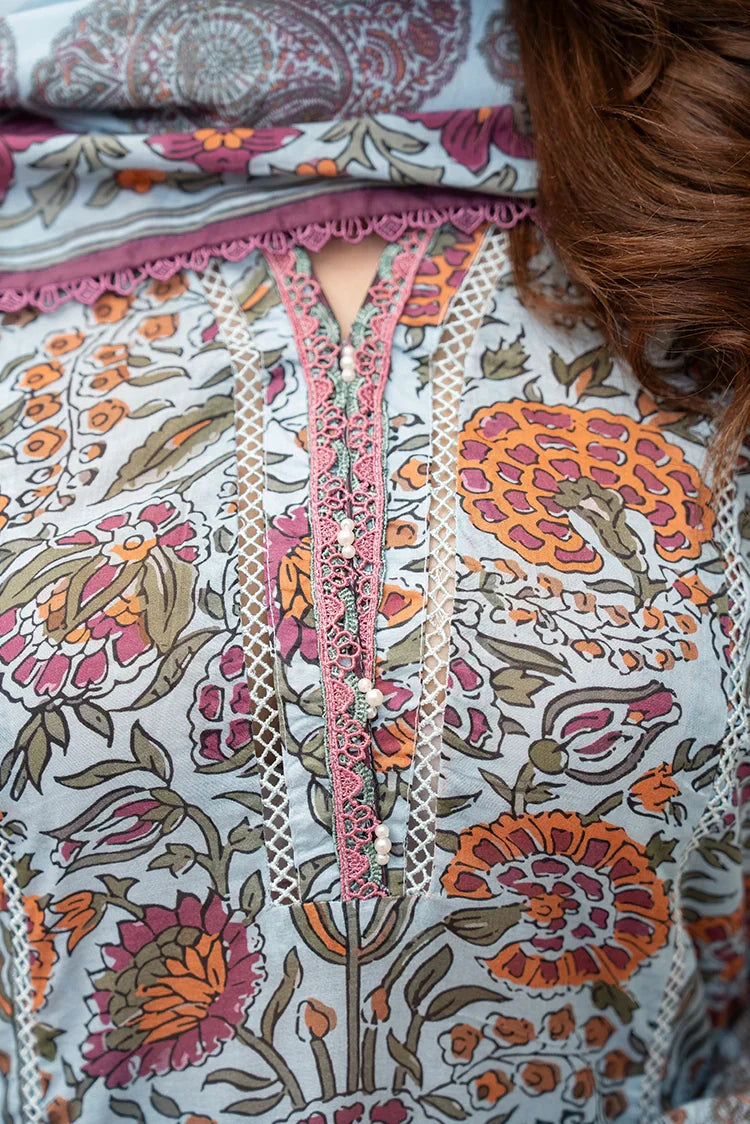 Picture of Ellena - 3-PC Unstitched Printed Lawn Suit - Available at Raja Sahib