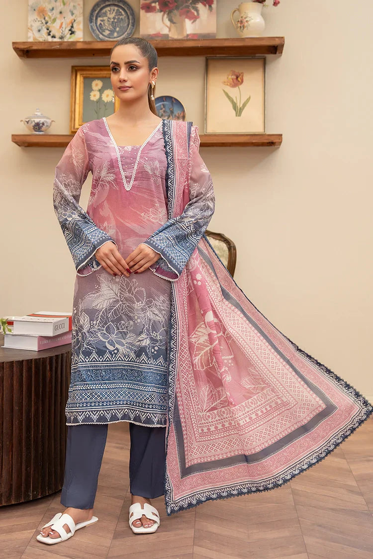 Picture of Ellena - 3-PC Unstitched Printed Lawn Suit - Available at Raja Sahib