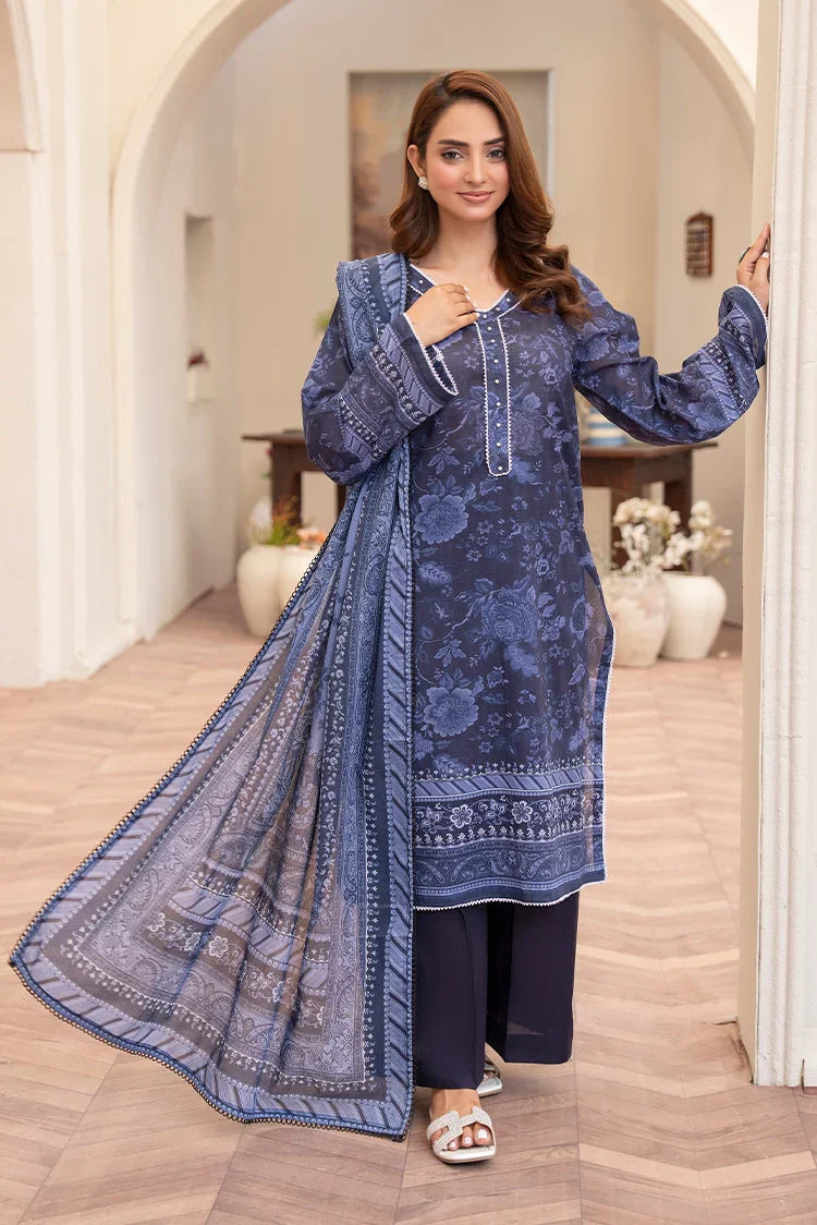 Picture of Ellena - 3-PC Unstitched Printed Lawn Suit - Available at Raja Sahib