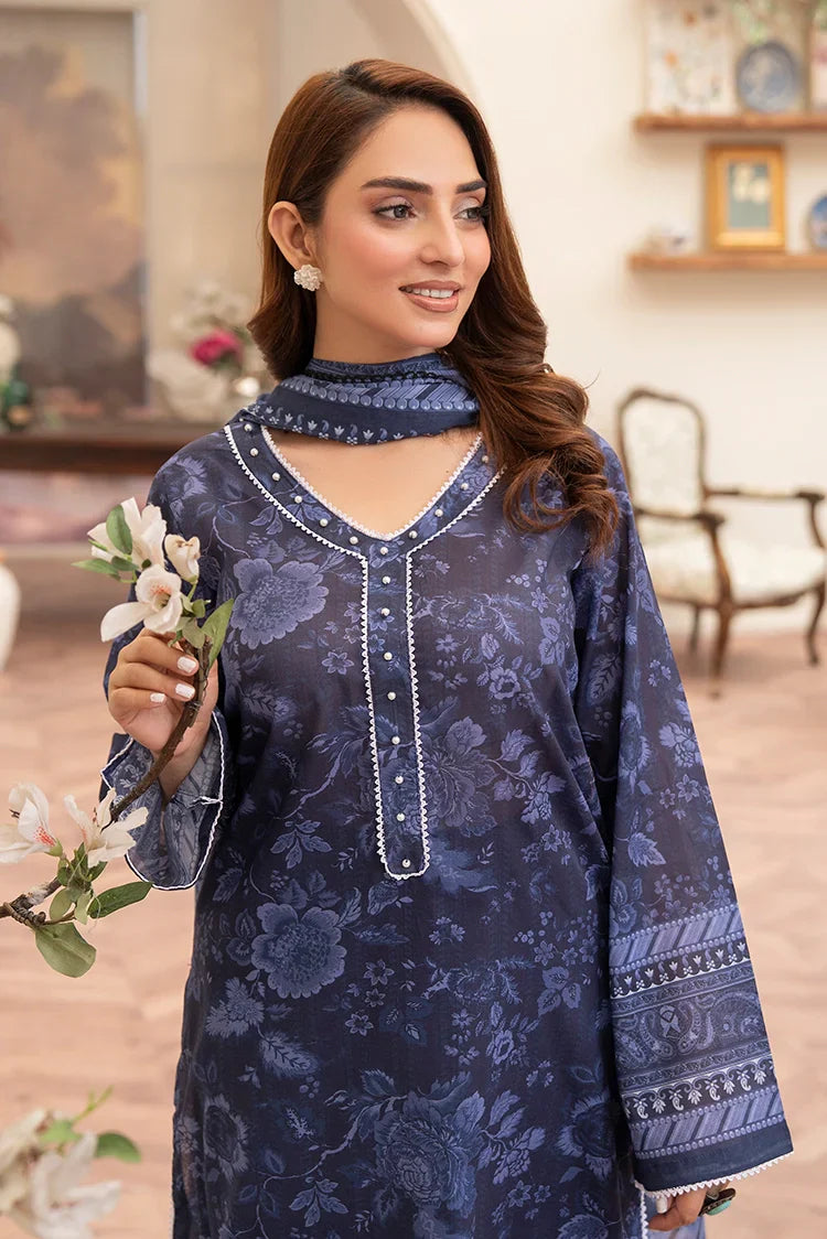 Picture of Ellena - 3-PC Unstitched Printed Lawn Suit - Available at Raja Sahib