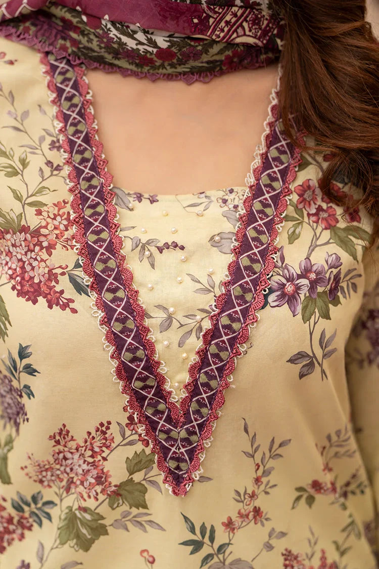 Picture of Ellena - 3-PC Unstitched Printed Lawn Suit - Available at Raja Sahib