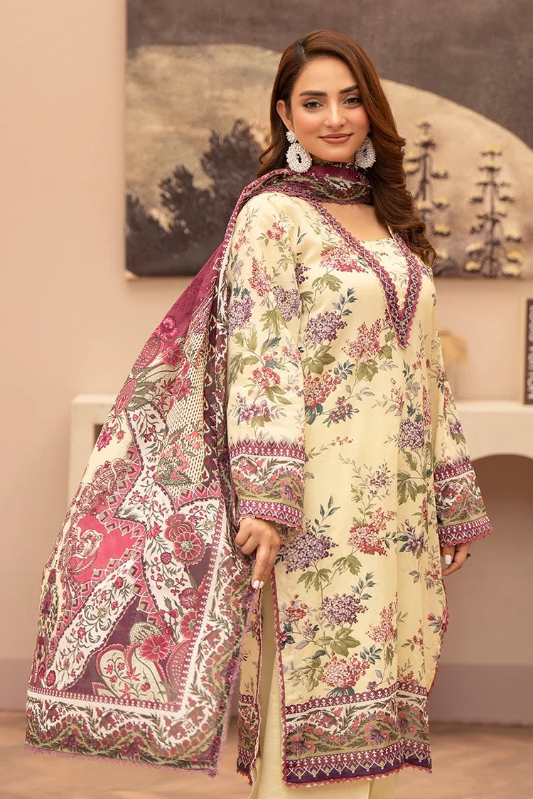 Picture of Ellena - 3-PC Unstitched Printed Lawn Suit - Available at Raja Sahib