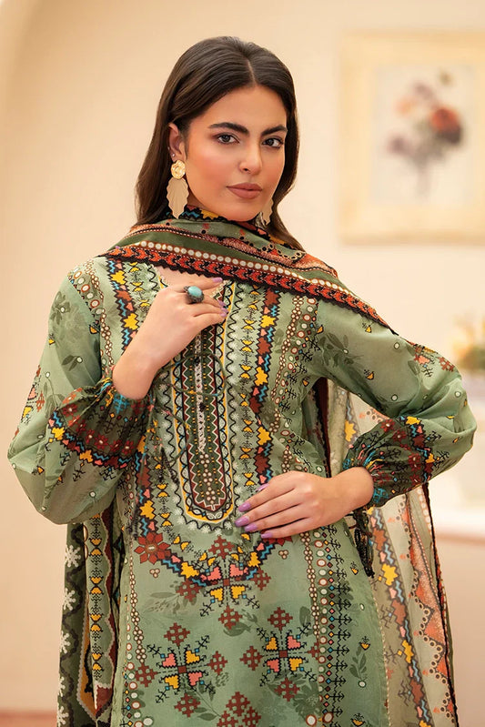 Picture of Ellena - 3-PC Unstitched Printed Lawn Suit - Available at Raja Sahib