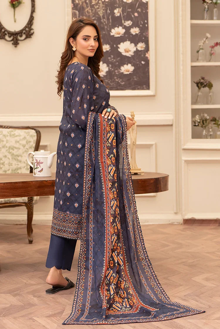 Picture of Ellena - 3-PC Unstitched Printed Lawn Suit - Available at Raja Sahib
