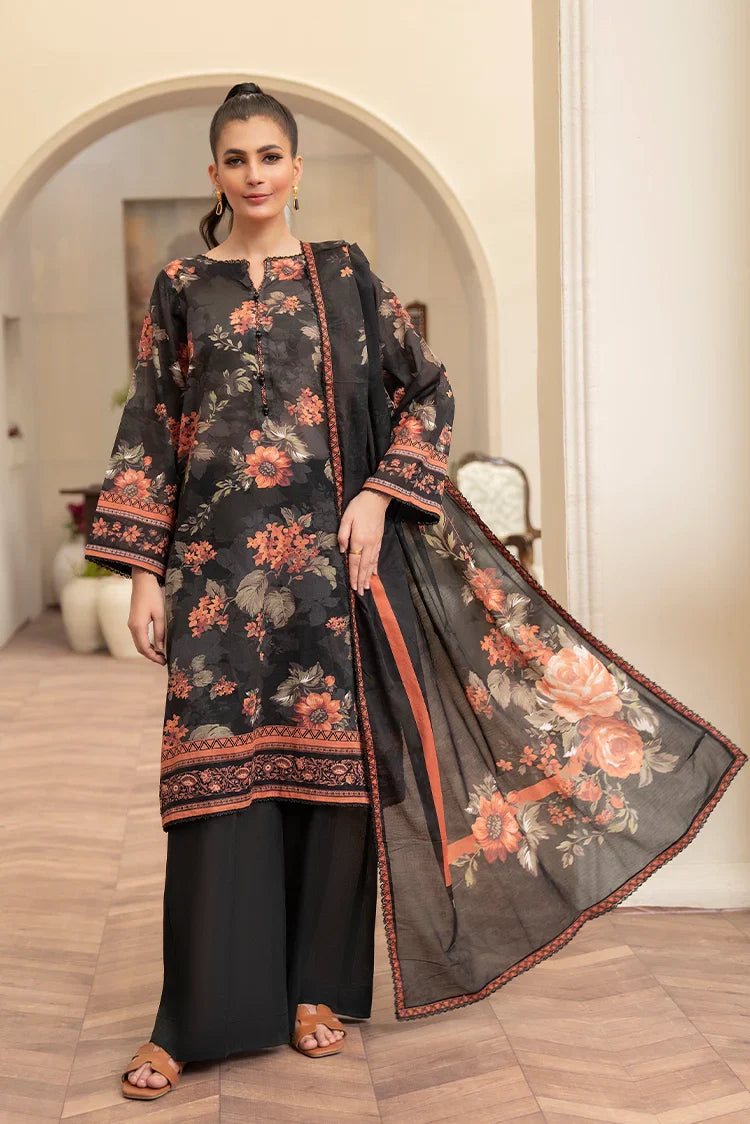 Picture of Ellena - 3-PC Unstitched Printed Lawn Suit - Available at Raja Sahib