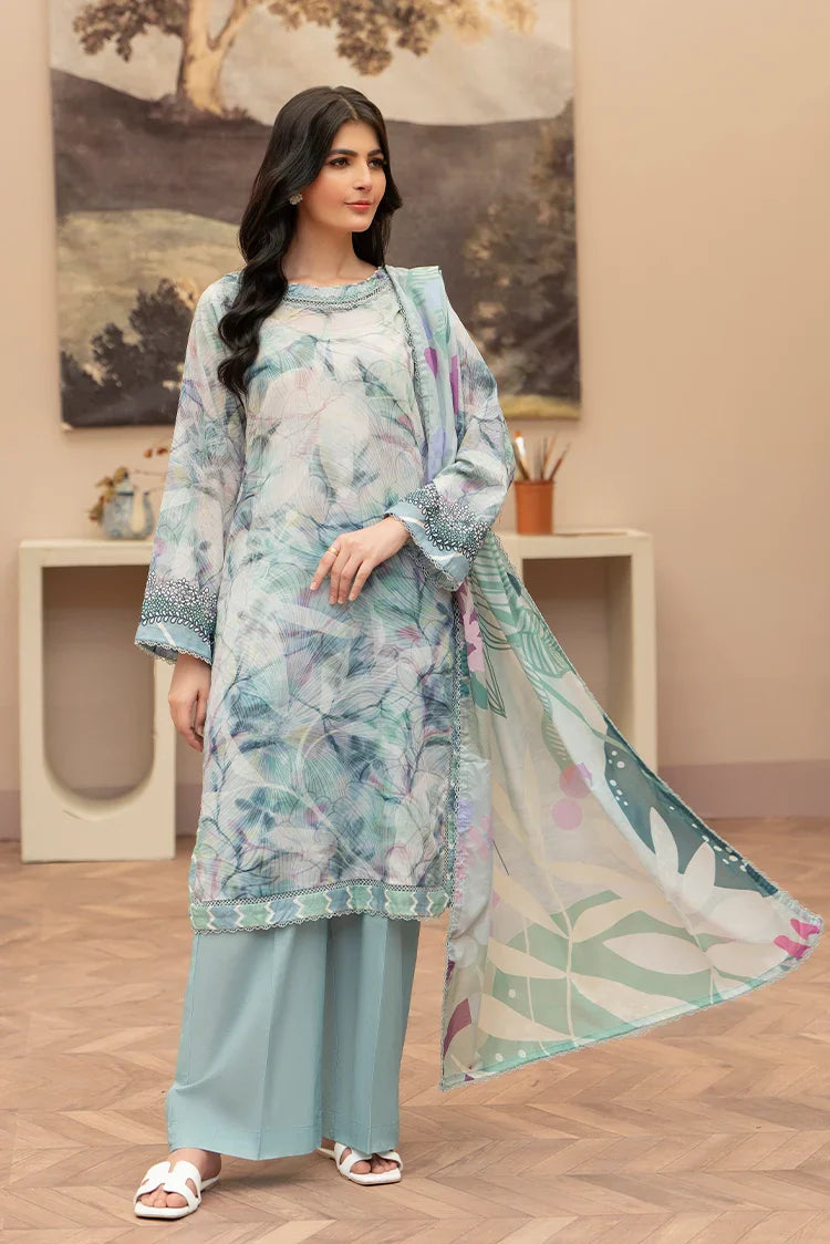 Picture of Ellena - 3-PC Unstitched Printed Lawn Suit - Available at Raja Sahib